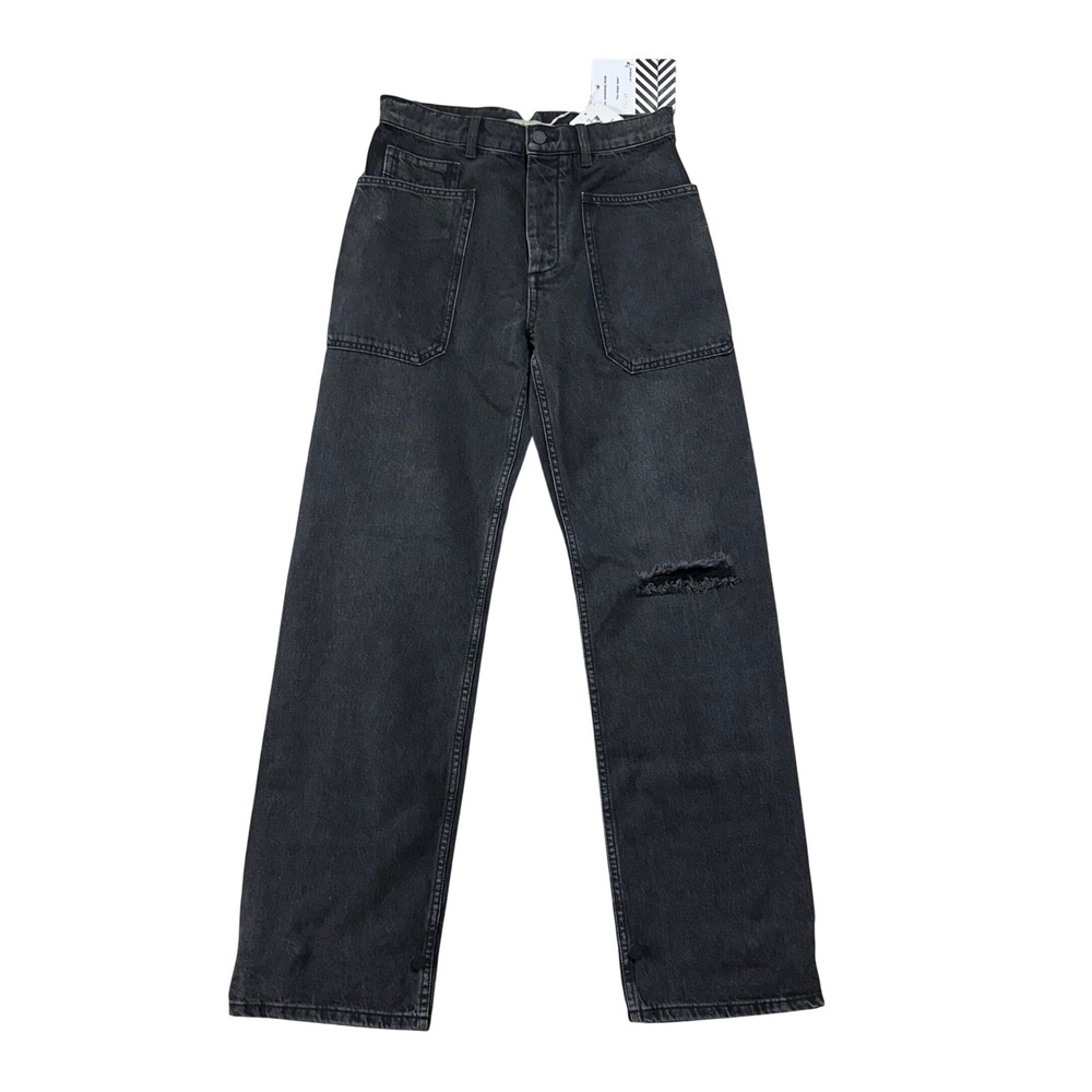 Sandrine Rose x Free People Black French Worker Wide Leg Jeans Size 29 Y2K NWT